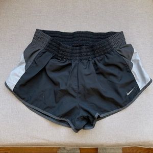 Nike Dri-fit Running Shorts in Black with Gray
